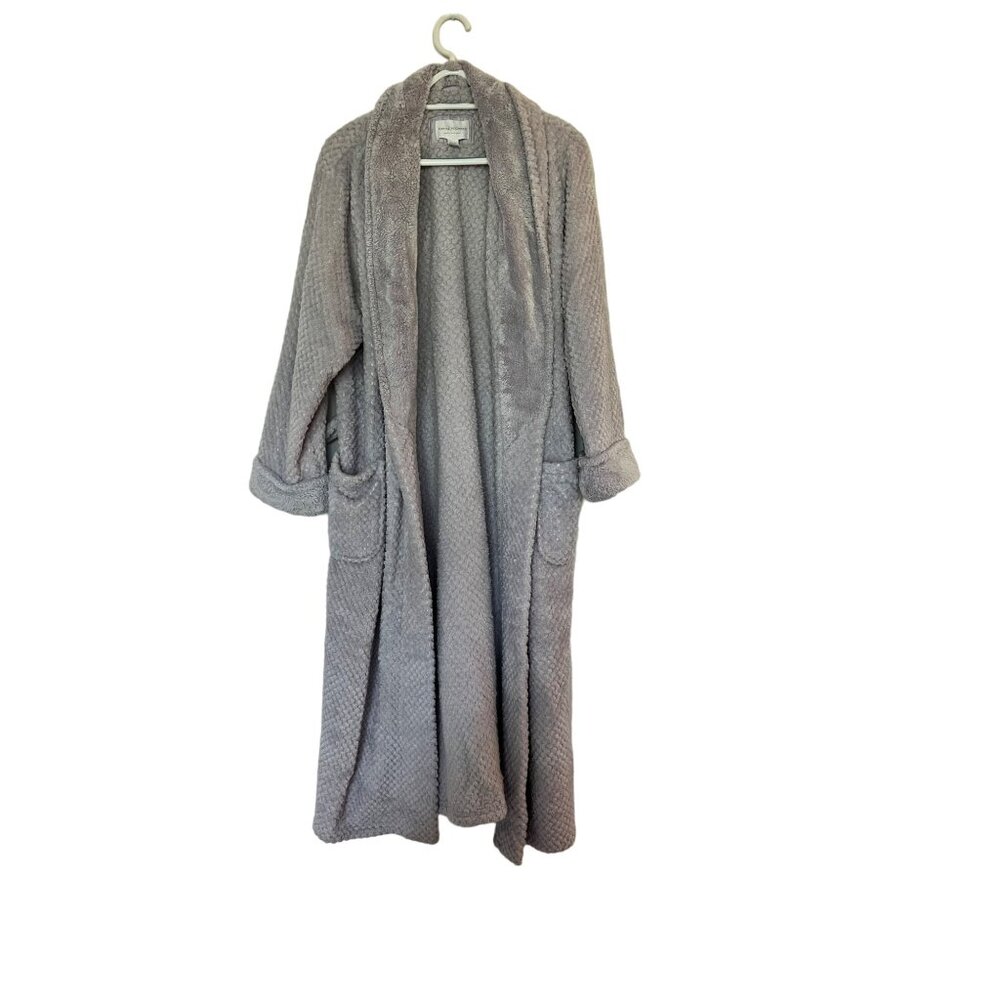 Carole Hochman Plush Textured Robe With Pockets and Shawl Collar SZ Extra Large